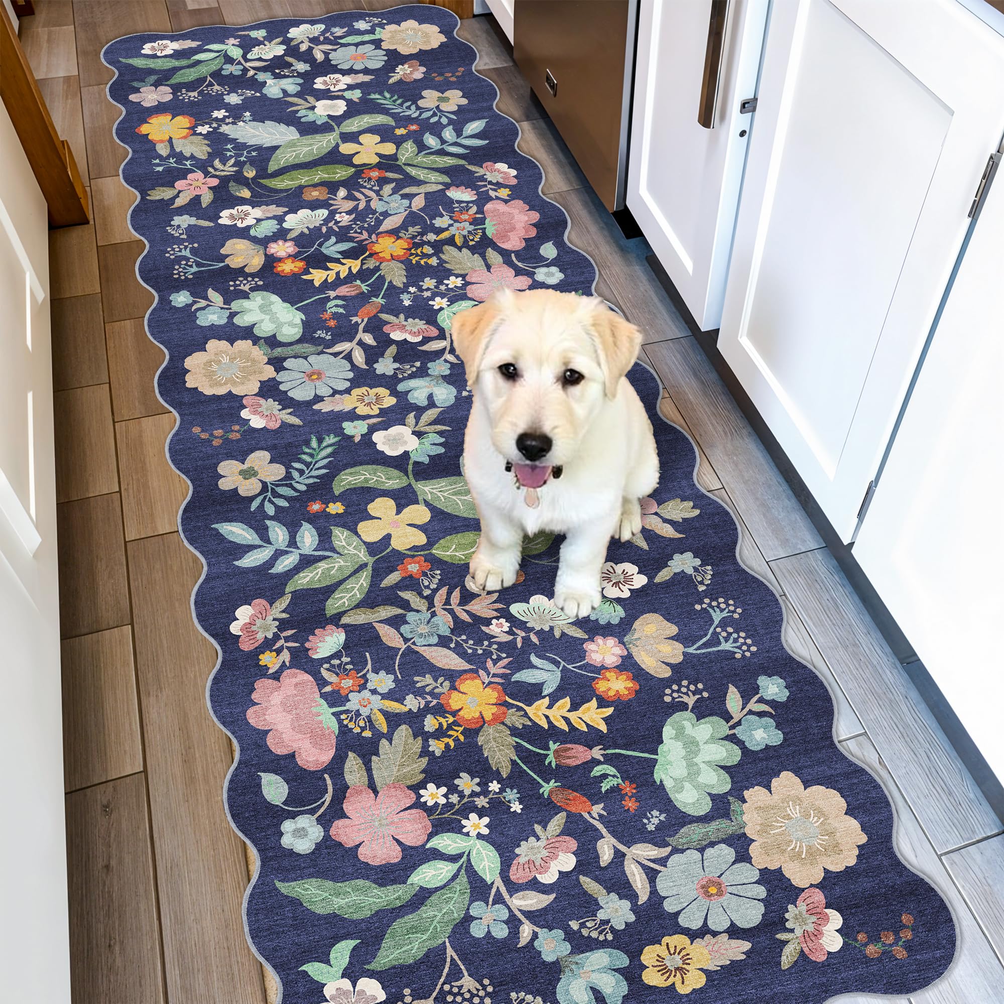 Washable Vintage Runner Rug 2x7