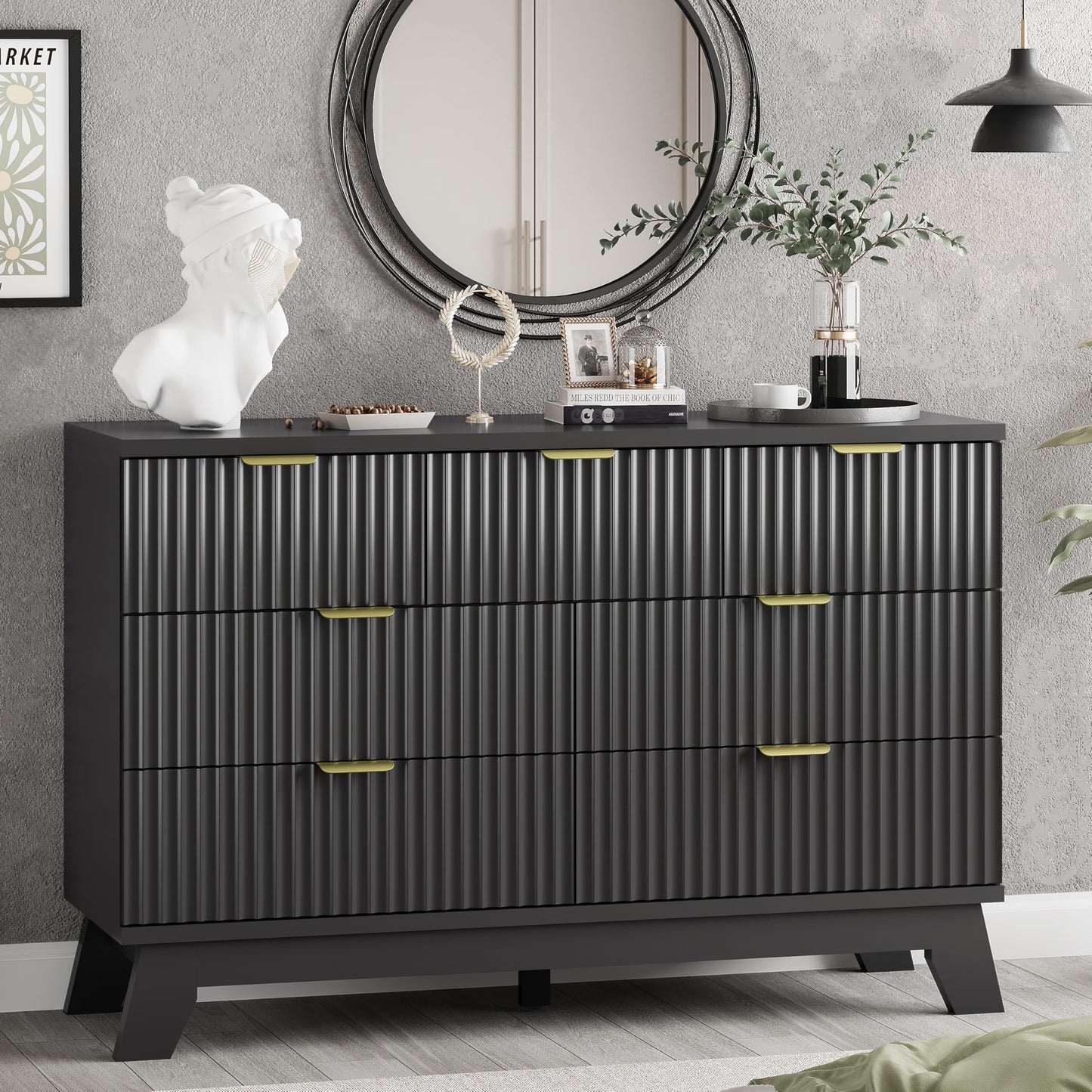 Xixini Fluted Dresser for Bedroom