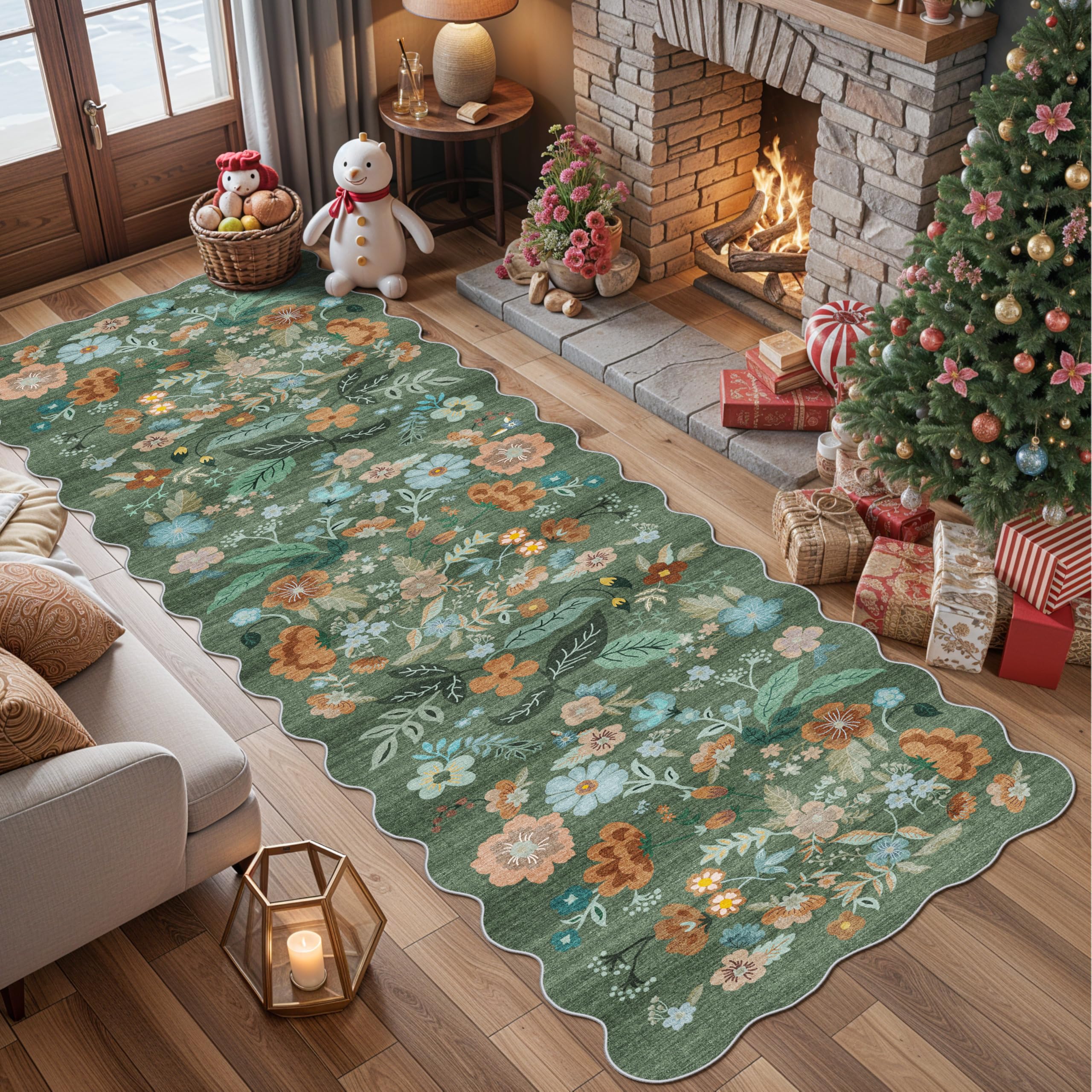 Washable Vintage Runner Rug 2x7