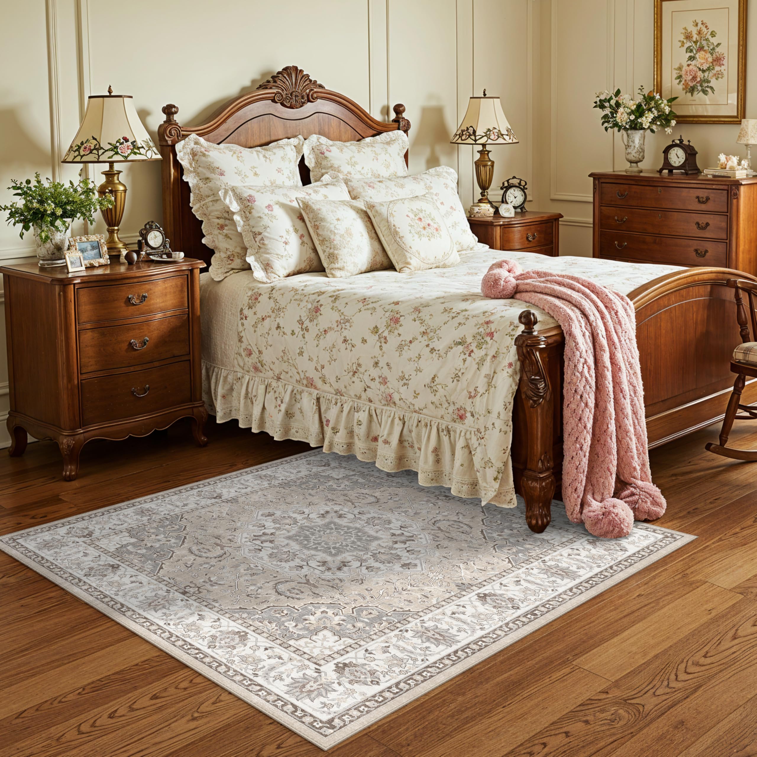 Washable Vintage Runner Rug 2x7