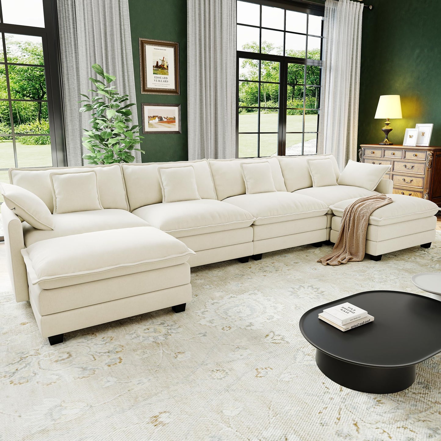 Cloud Modular Sectional Sofa with Ottoman
