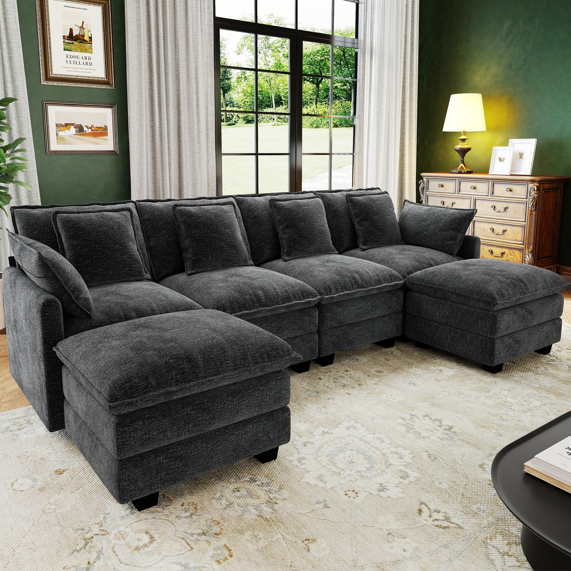 Cloud Modular Sectional Sofa with Ottoman