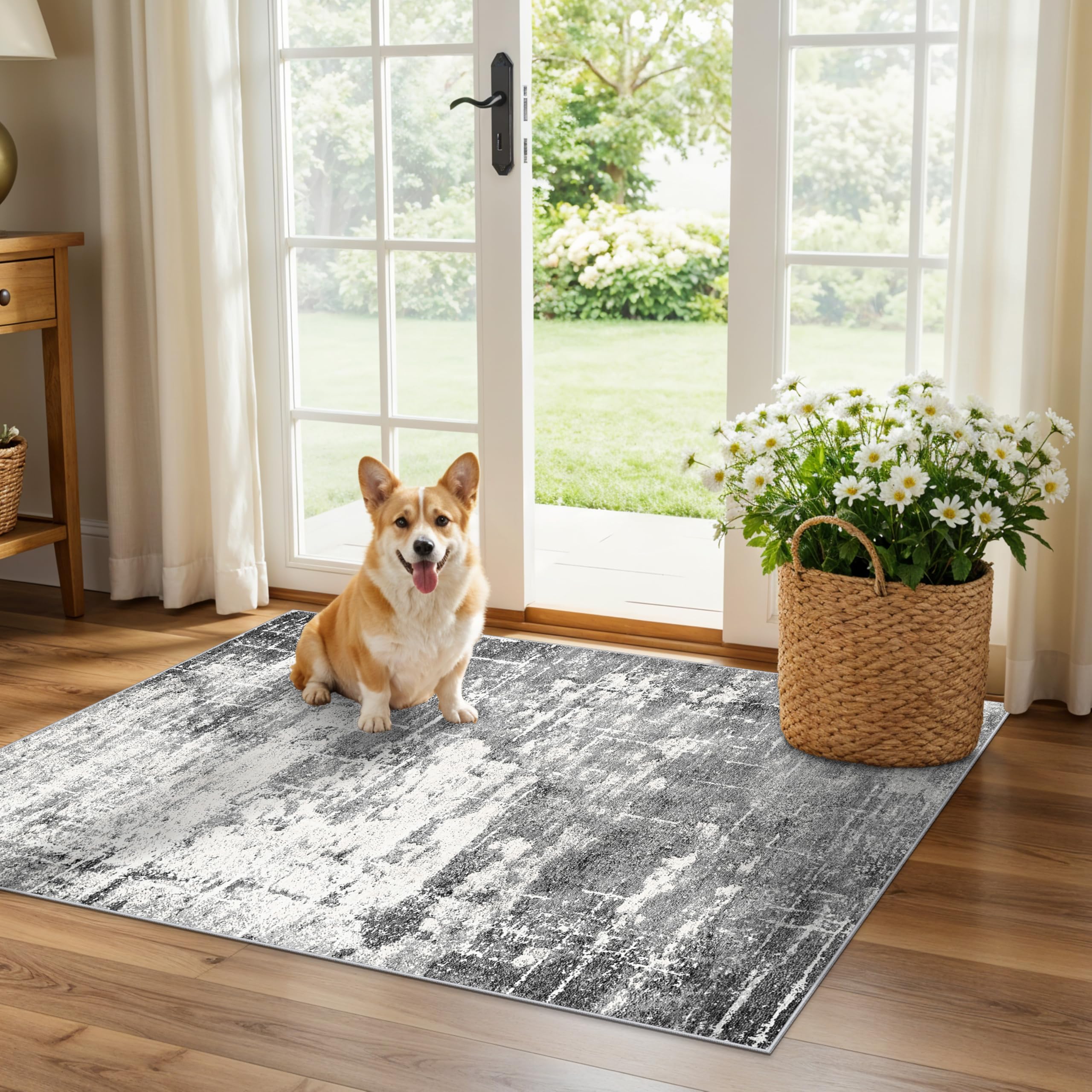 Washable Vintage Runner Rug 2x7